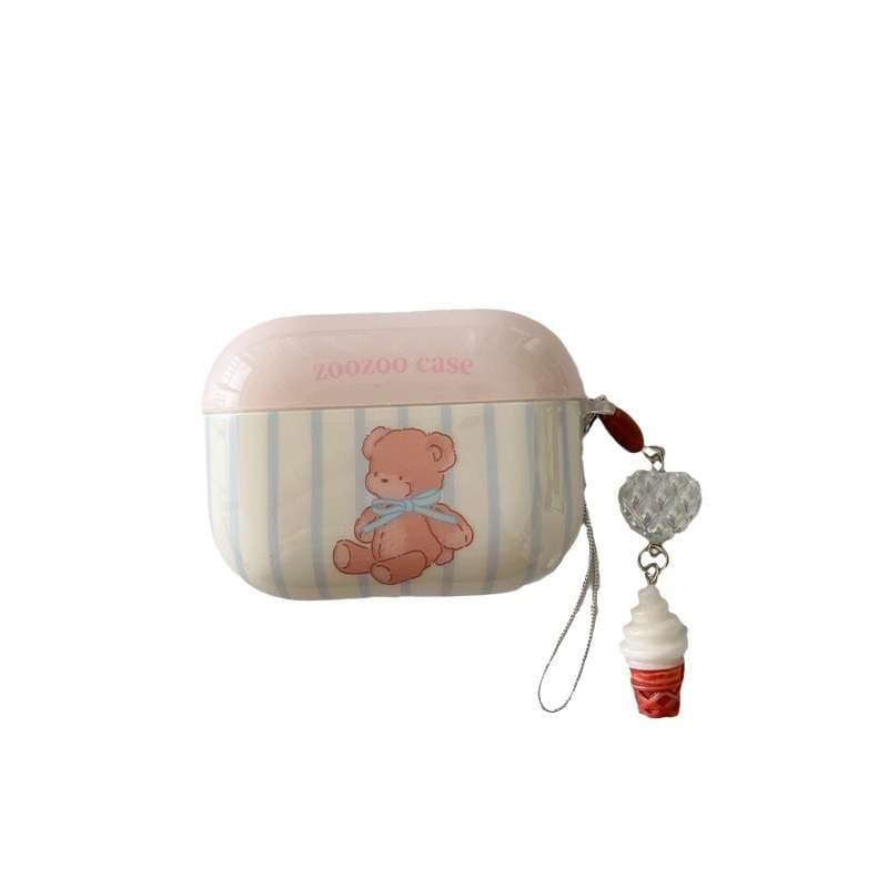 クマさん柄AirPodsproケースチャーム付き