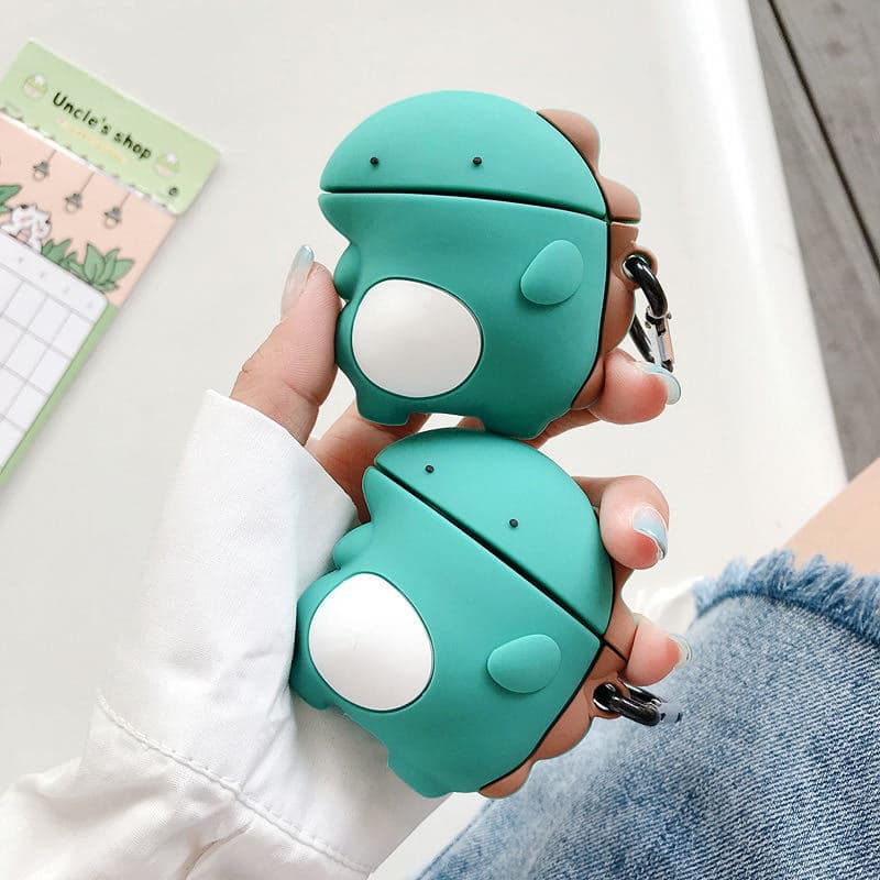 Airpodsケース Airpods可愛い恐竜デザイン イヤホンケース カラビナ付き