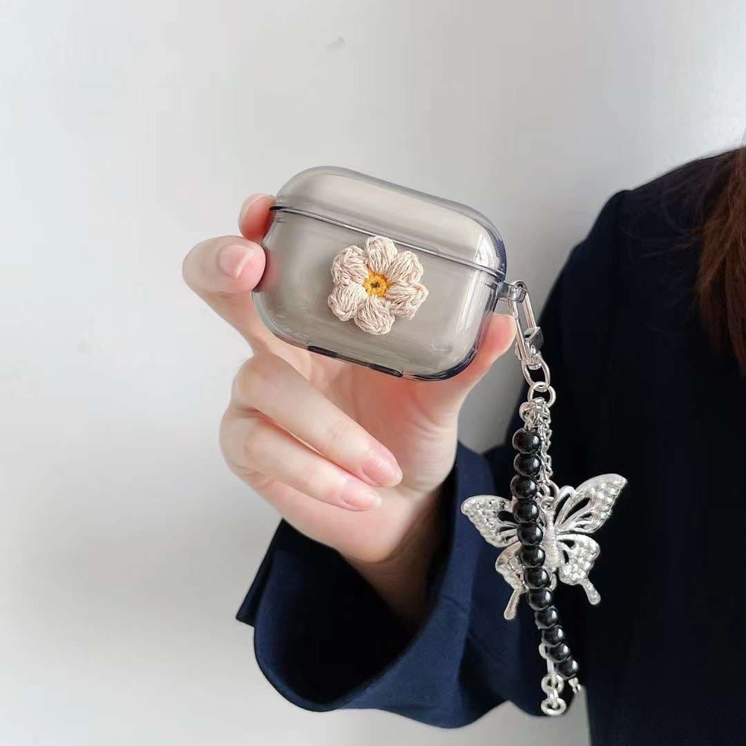 お花モチーフ付きAirPodsproケース
