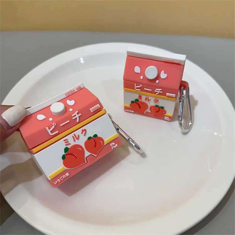 ピーチミルク パック風 AirPods/AirPodsproケース