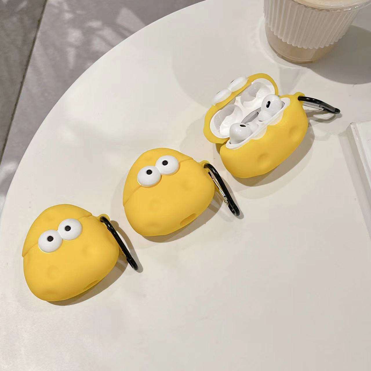 人気 かわいい チーズ キャラクター シリコン AirPods/AirPodsproケース