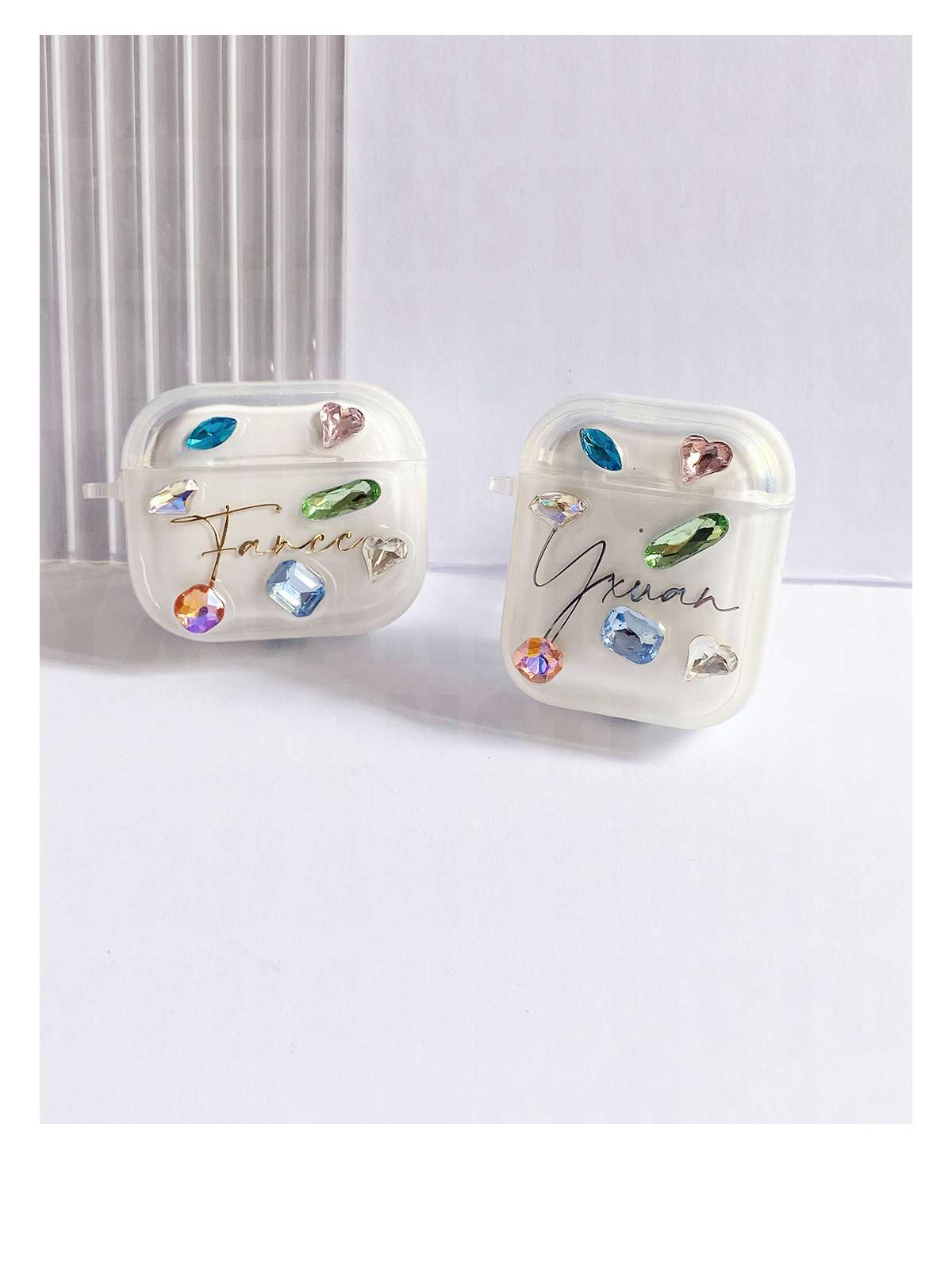 ジュエル風キラキラAirPodsproケース