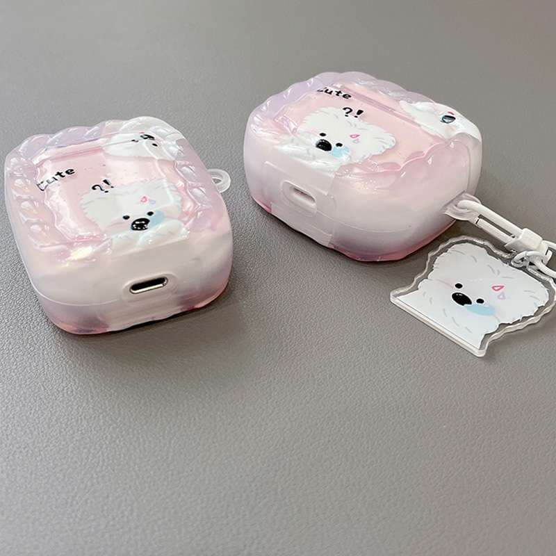 AirPodsproケース かわいい子犬デザインのイヤホンケース