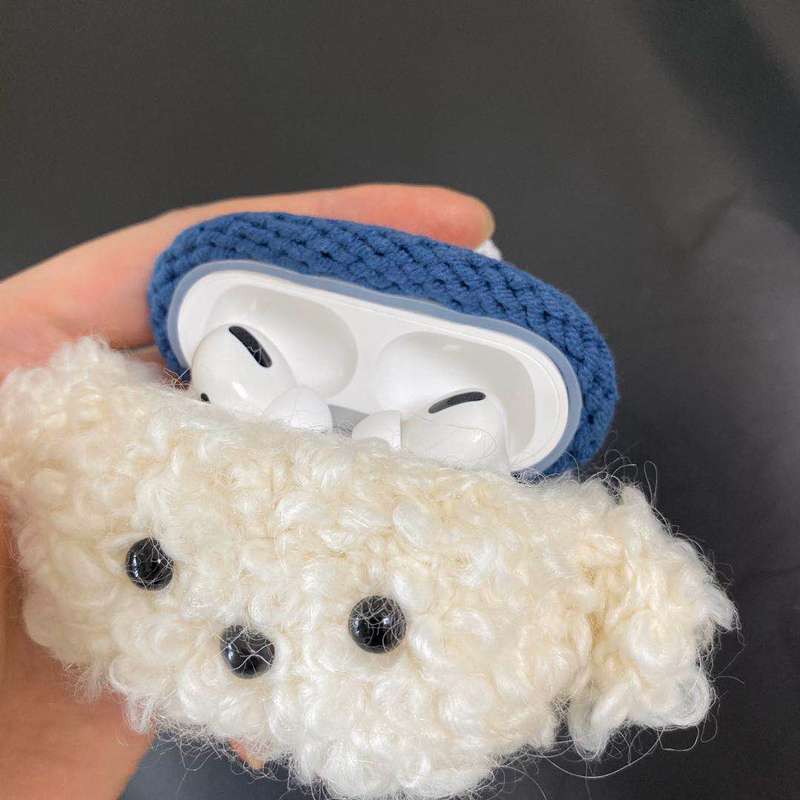 もこもこわんちゃんニット帽AirPodsケース