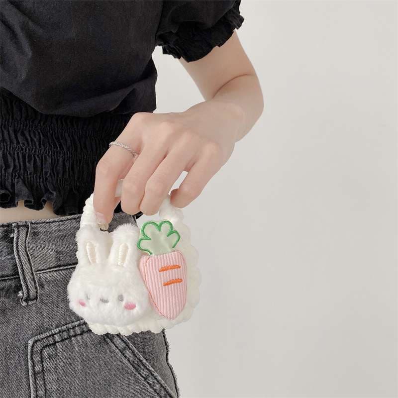 もこもこ うさぎ かわいい AirPods/AirPodsproケース