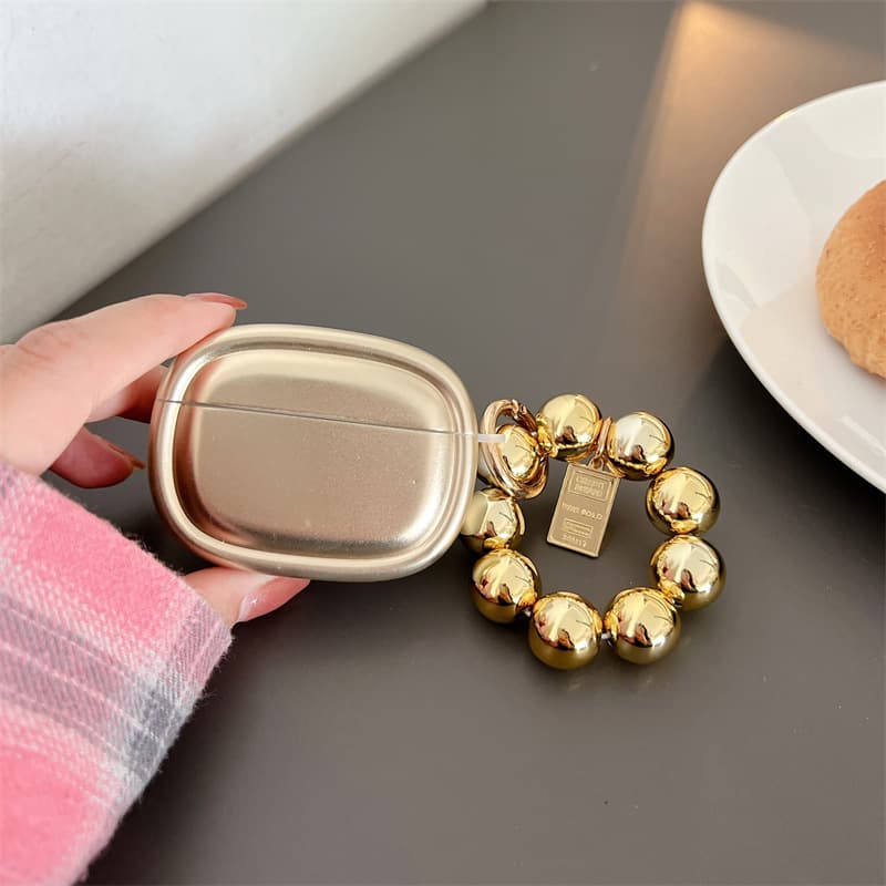 Airpodsケース きらめきボールチャーム付き保護カバー