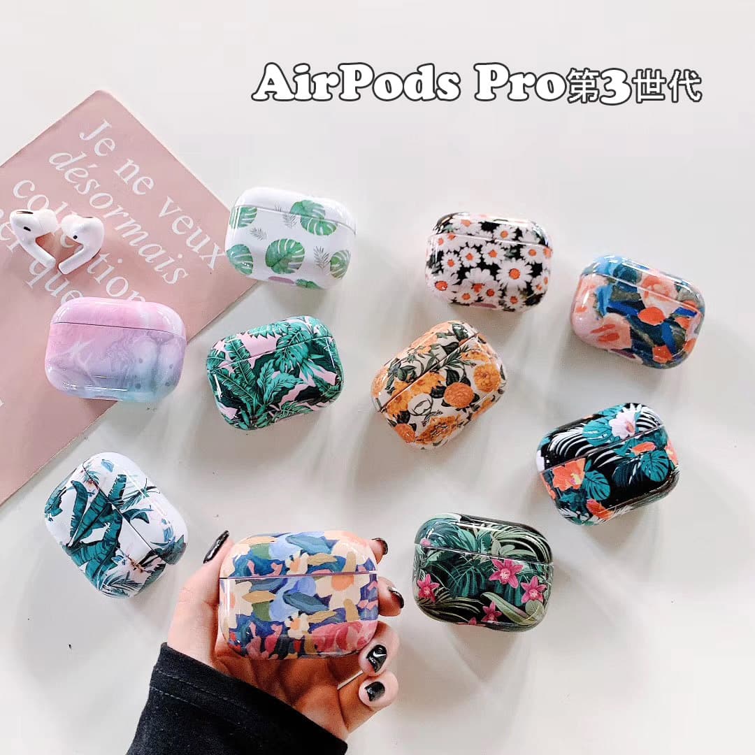 Airpodsケース 第三世代対応花柄保護ケース