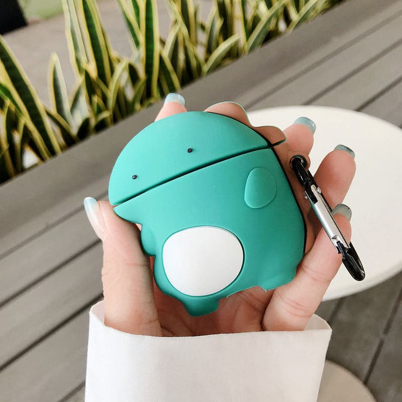 Airpodsケース Airpods可愛い恐竜デザイン イヤホンケース カラビナ付き