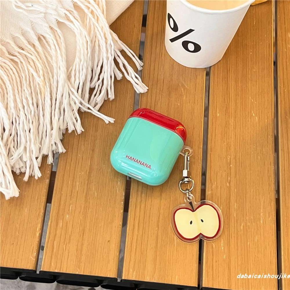 リンゴチャーム付きAirPodsproケース