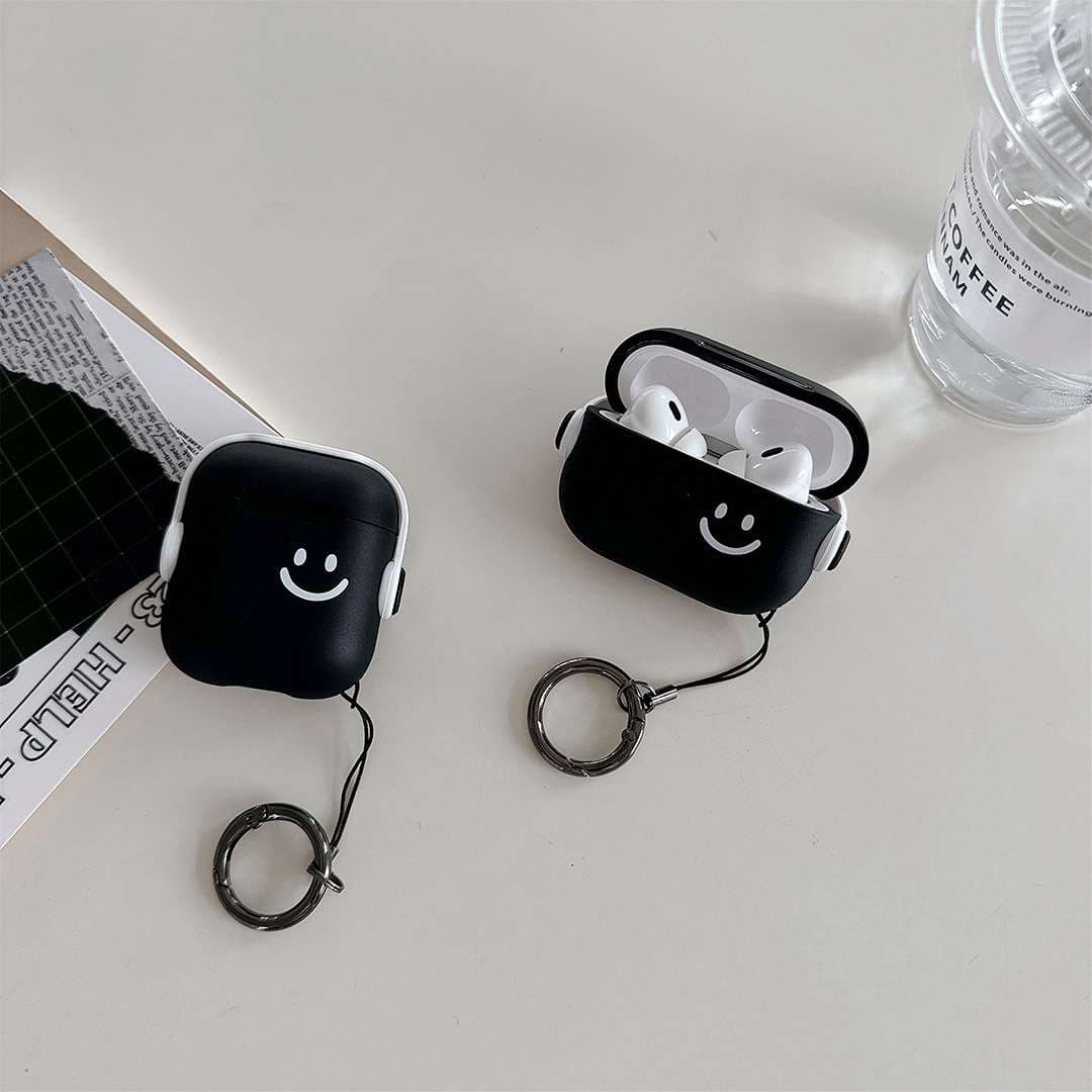 AirPodsproケース にこにこフェイス付きイヤホンケース