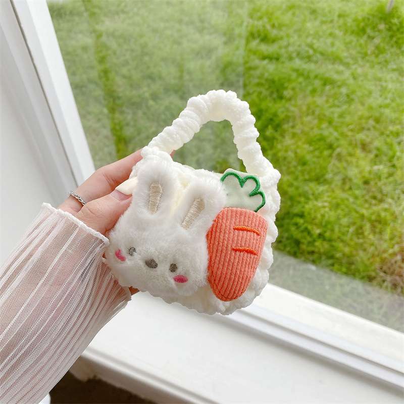 もこもこ うさぎ かわいい AirPods/AirPodsproケース