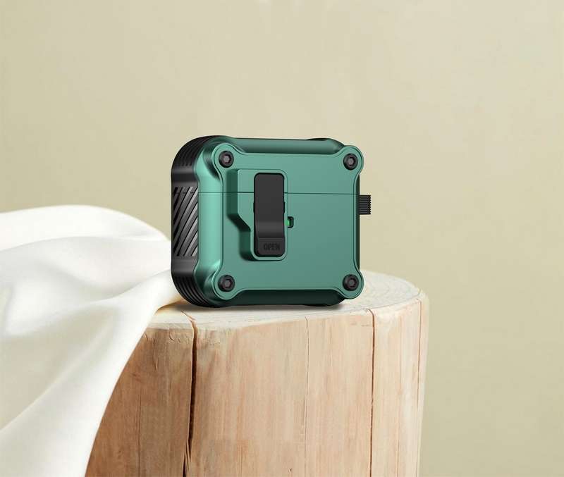 AirPodsproケース 頑丈スクエア型イヤホンケース