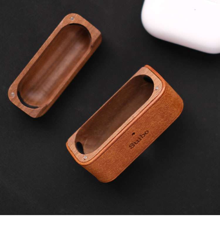 木製レザー調AirPodsproケース