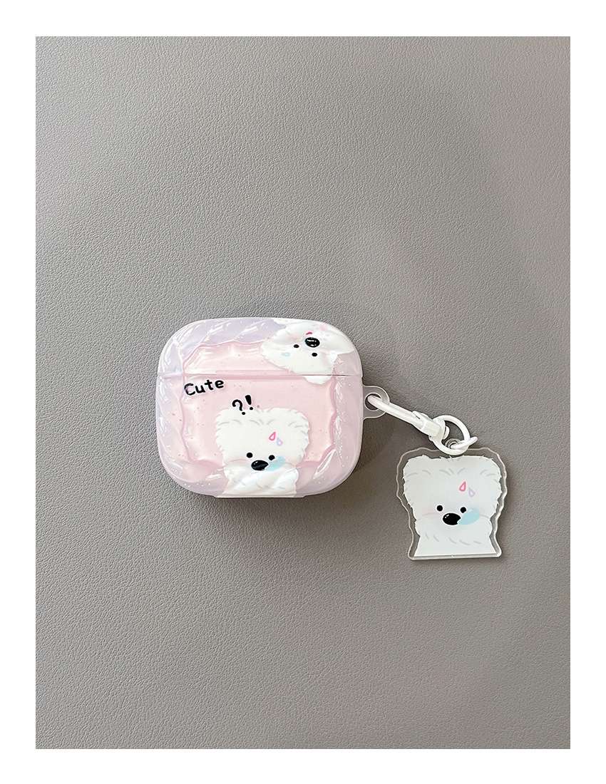 AirPodsproケース かわいい子犬デザインのイヤホンケース