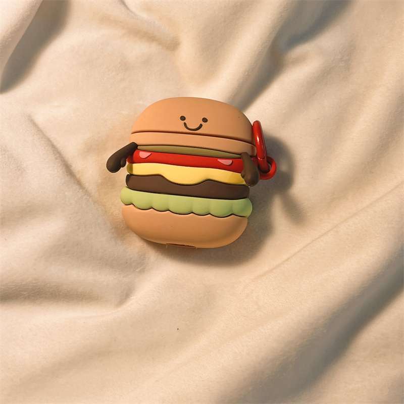 ハンバーガーとポップコーン AirPods/AirPodsproケース