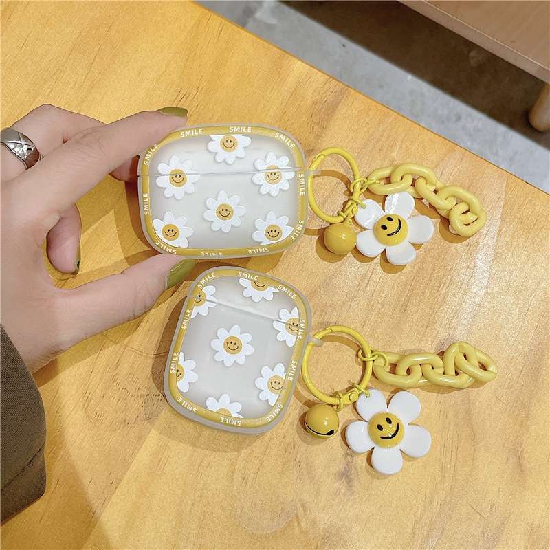 スマイルデイジー柄AirPodsproケース