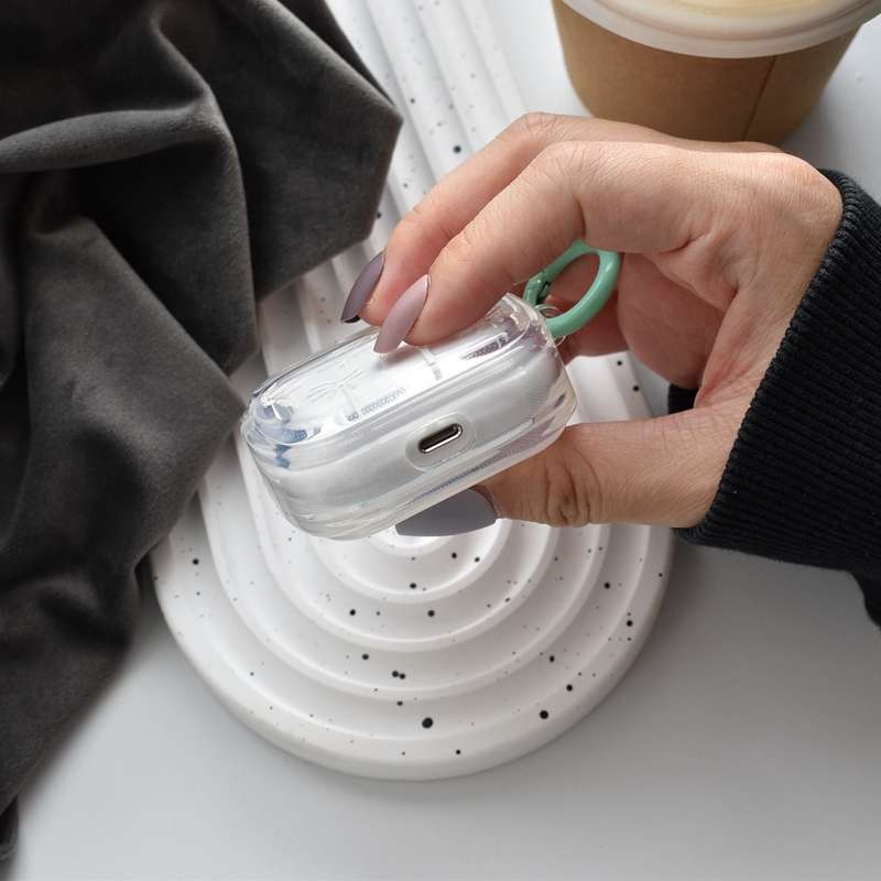 AirPodsproケース 花火デザイン アクセサリー付き イヤホンケース AirPods ケース