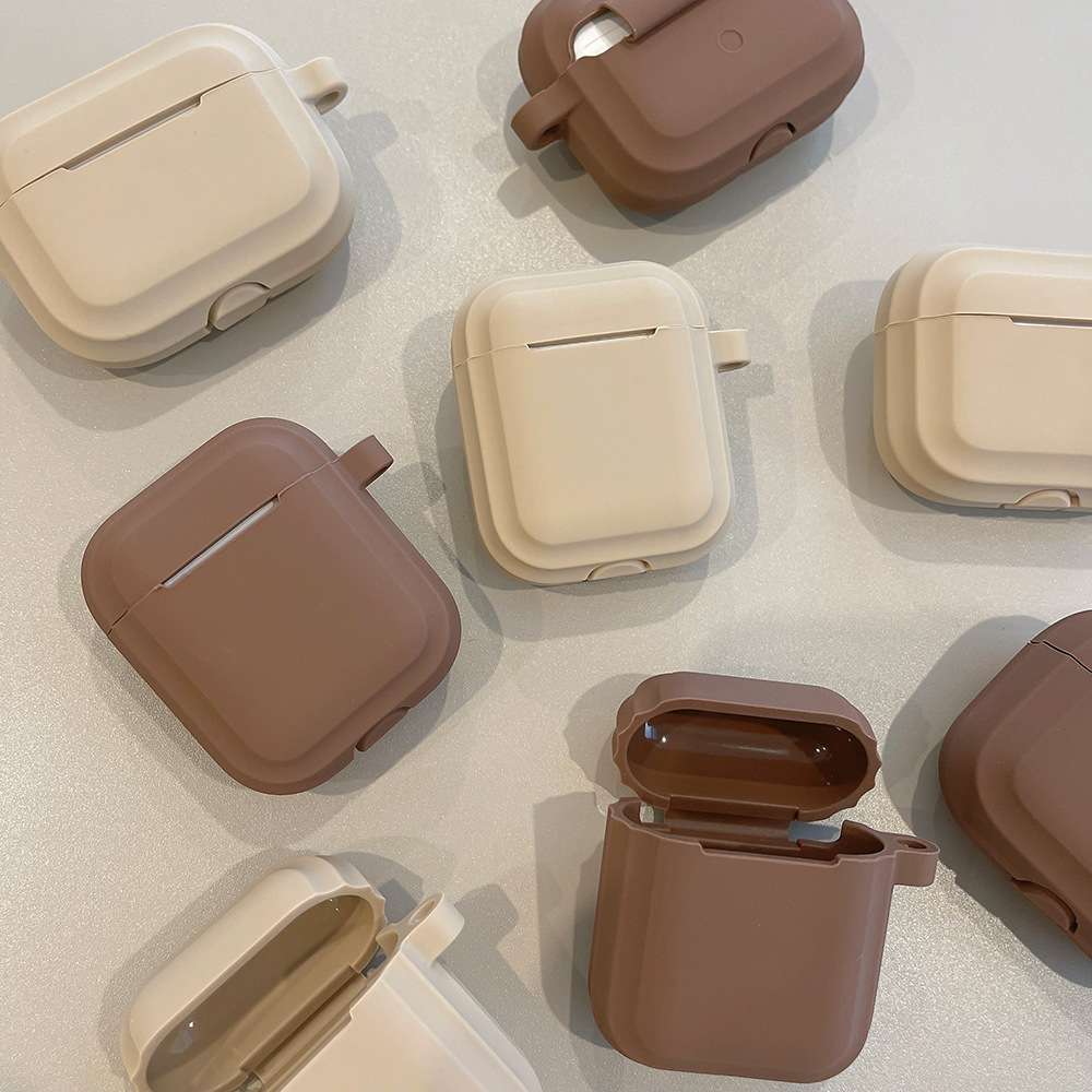 ラテカラー シンプル シリコン AirPods/AirPodsproケース
