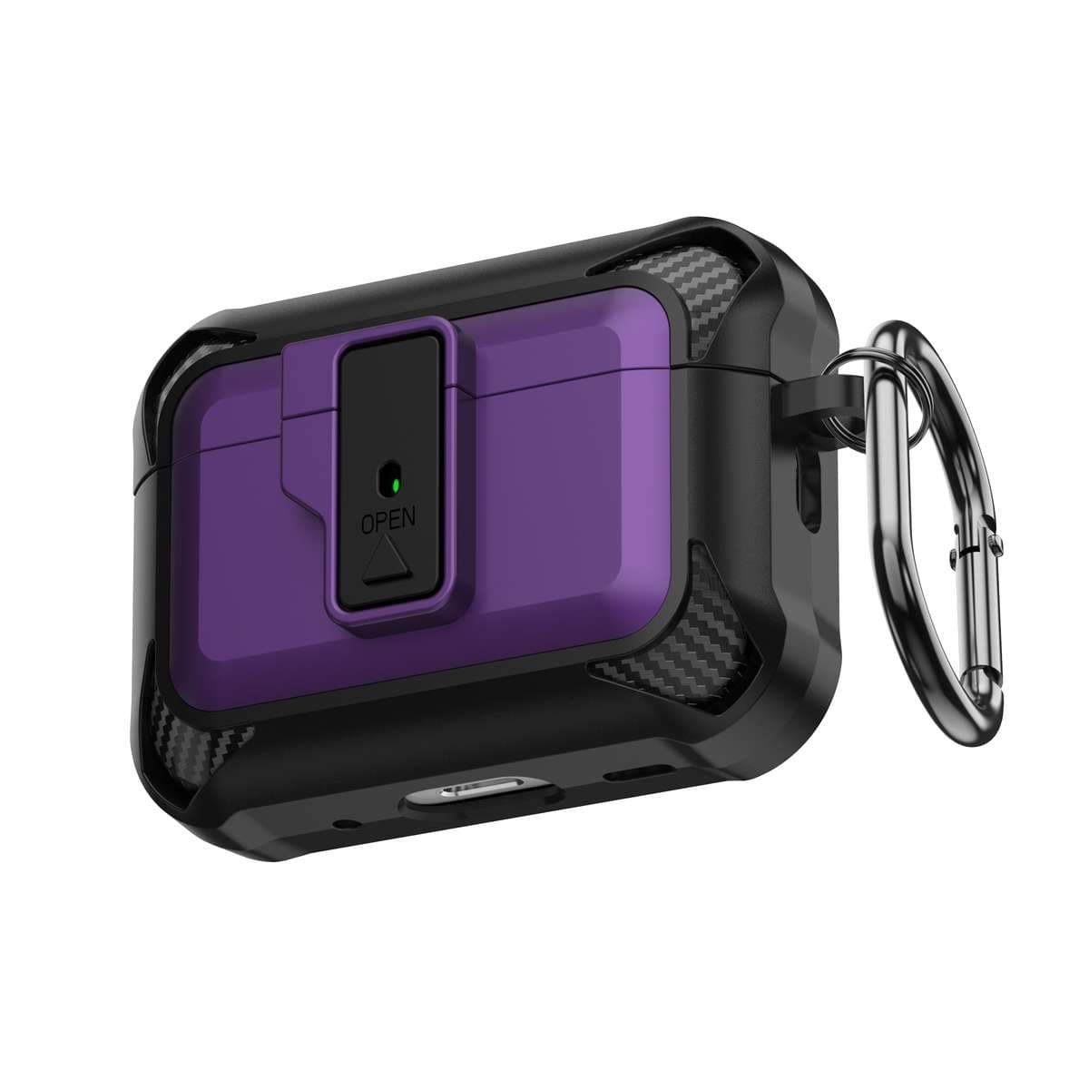 AirPodsproケース 頑丈な保護ケース カラビナ付き