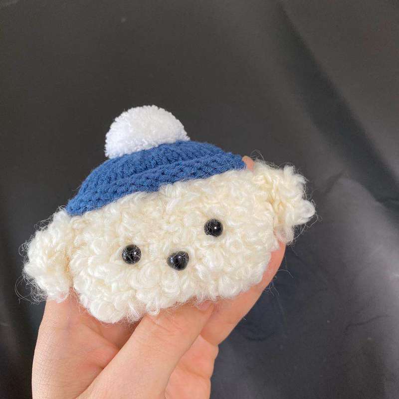 もこもこわんちゃんニット帽AirPodsケース