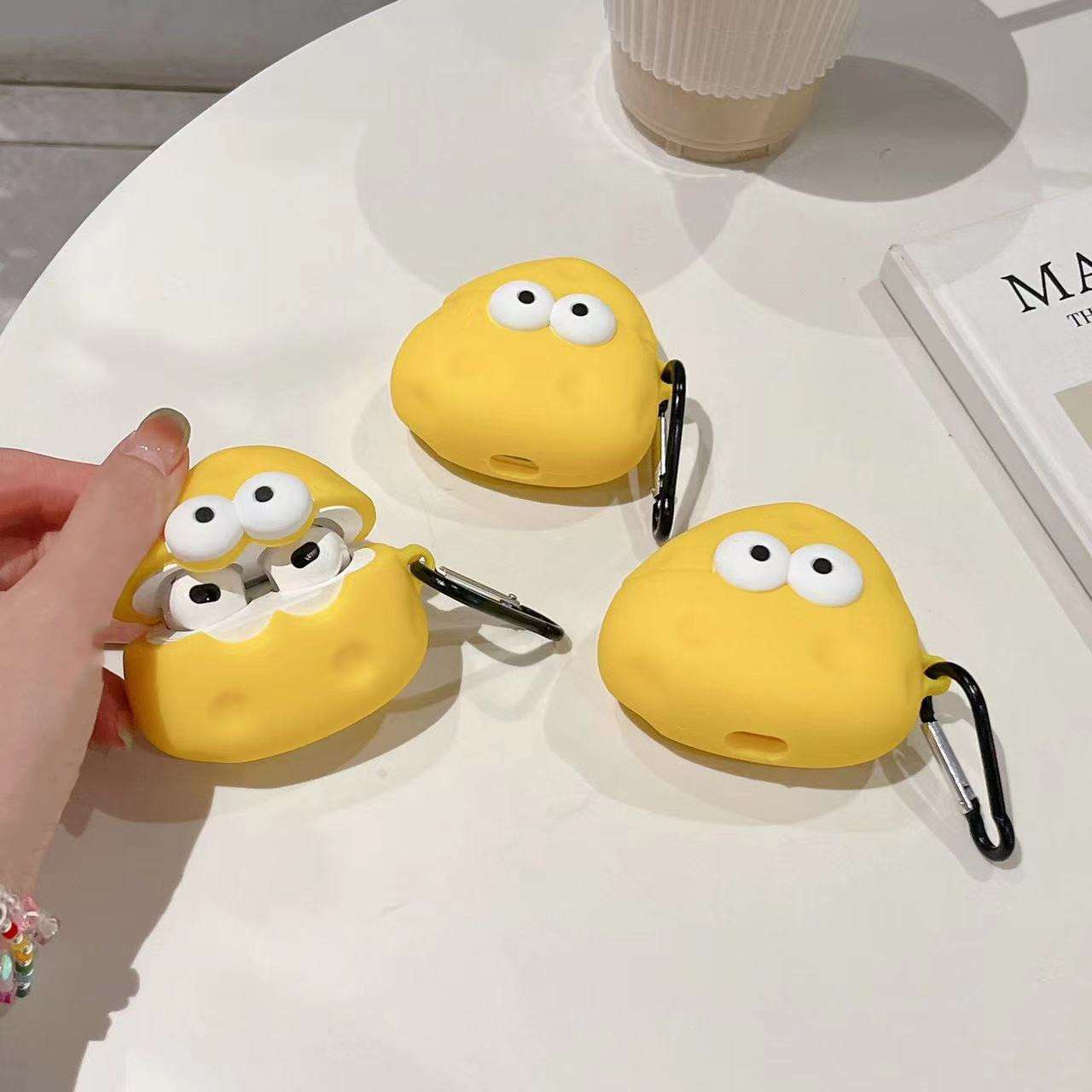 人気 かわいい チーズ キャラクター シリコン AirPods/AirPodsproケース