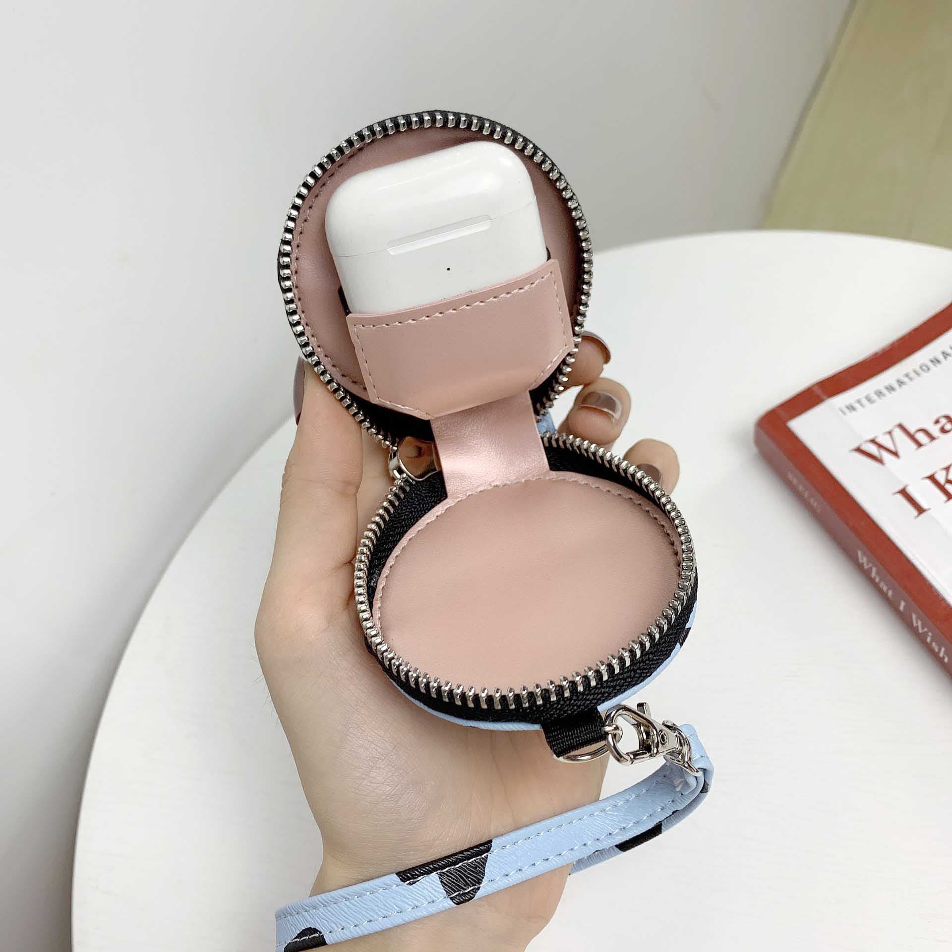 Airpodsケース 牛柄模様 エアーポッズ ケース ストラップ付き 全世代対応
