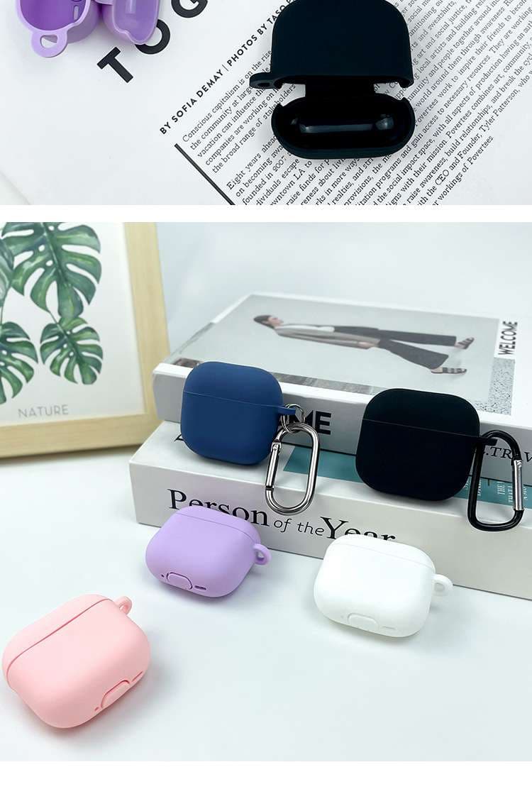 シンプル カラー シリコン Airpods4専用ケース