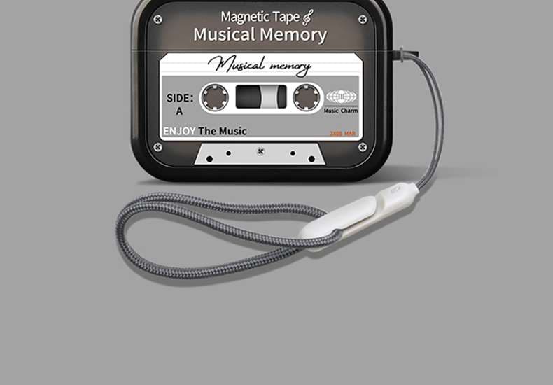 【廃盤】AirPodsproケース 思い出の音楽テープ型イヤホンケース