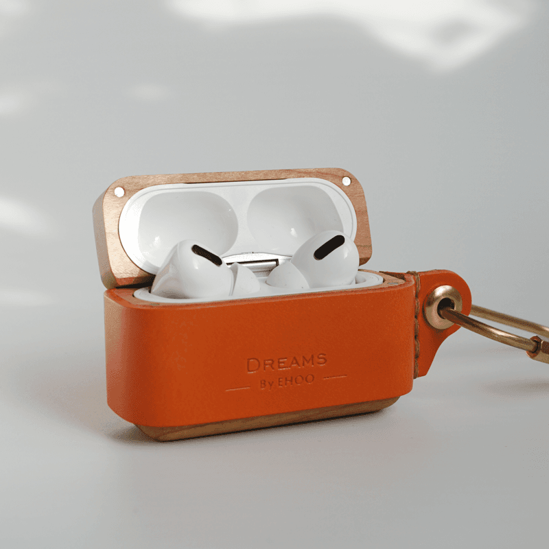 AirPodsproケース 夢見る木製イヤホンケース