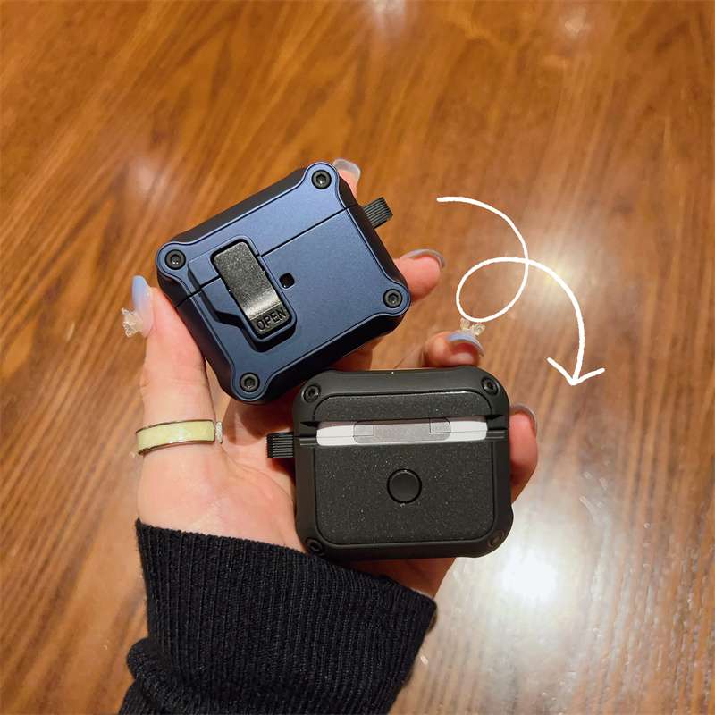 アウトドア カラビナ付 AirPods/AirPodsproケース
