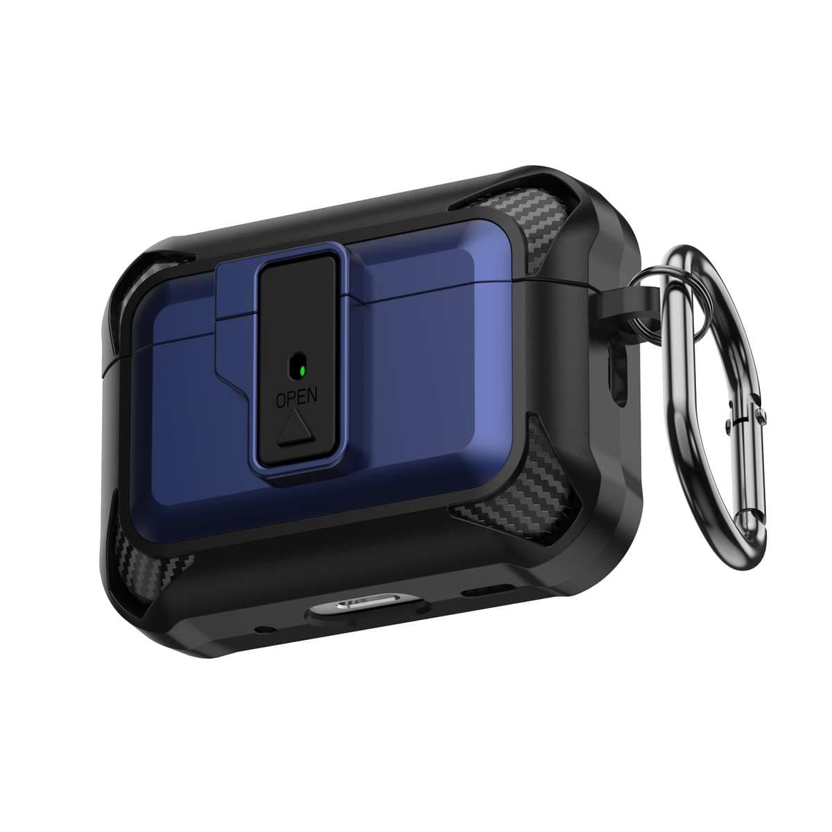 AirPodsproケース 頑丈な保護ケース カラビナ付き