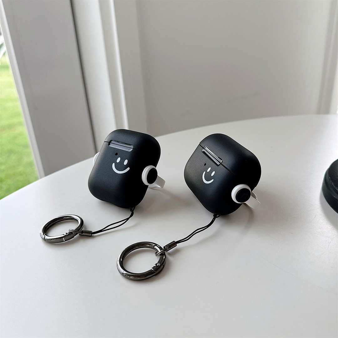 AirPodsproケース にこにこフェイス付きイヤホンケース
