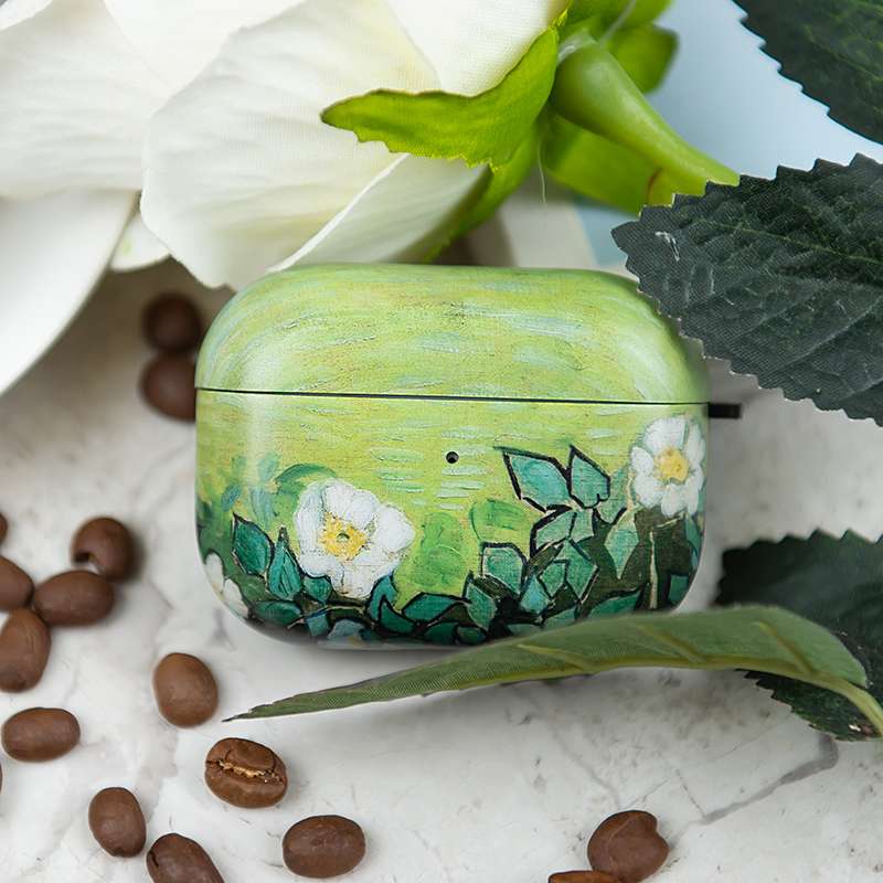 花咲く草原アートAirPodsproケース