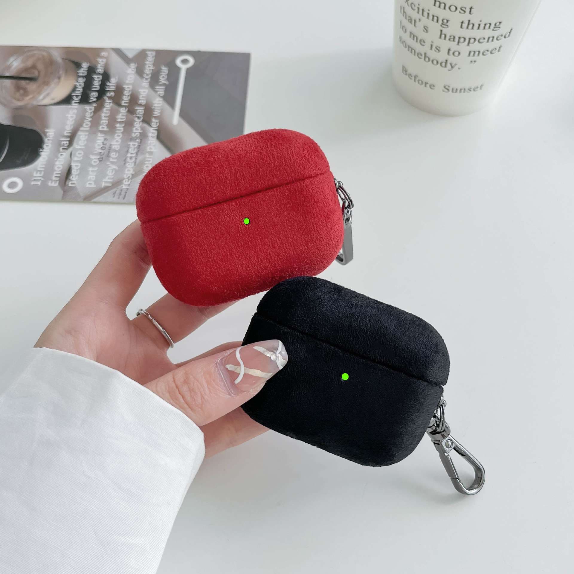 AirPodsproケース スエード調ケース AirPods ケース