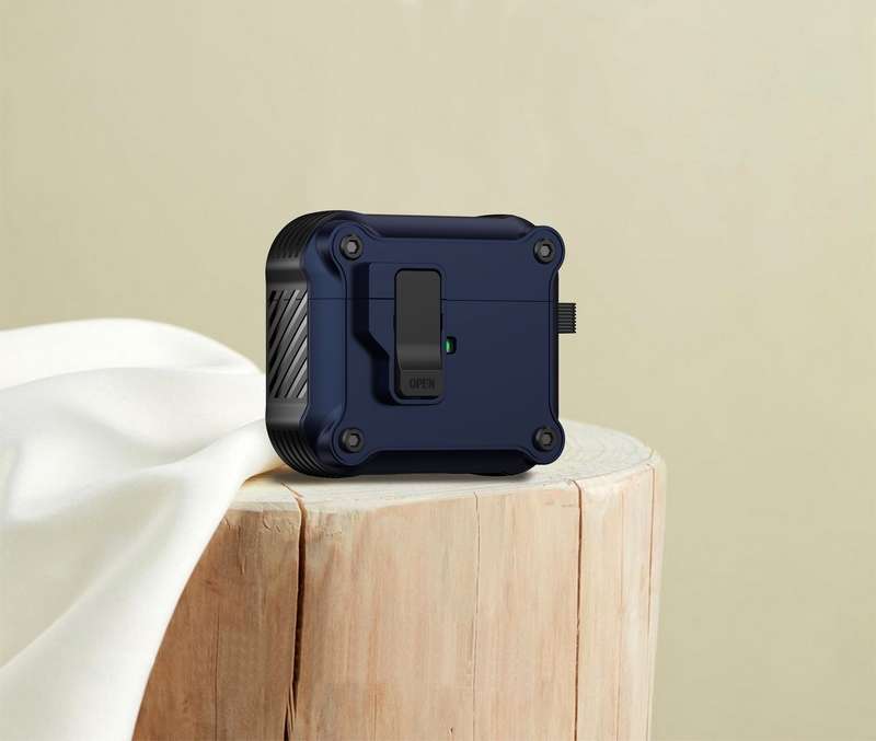 AirPodsproケース 頑丈スクエア型イヤホンケース
