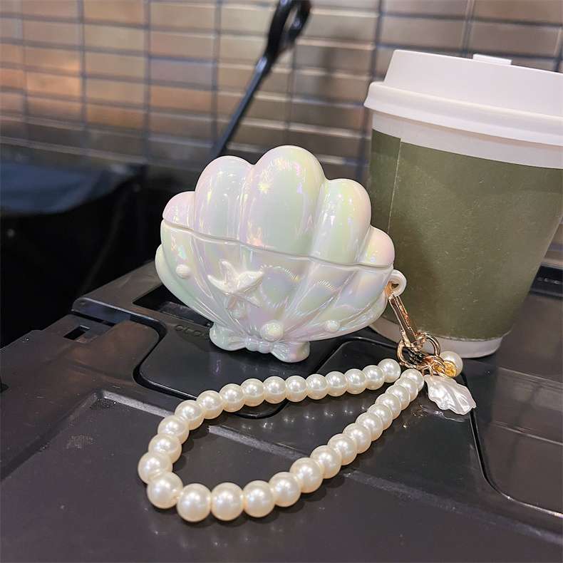 貝殻風ふわもこAirPodsproケース