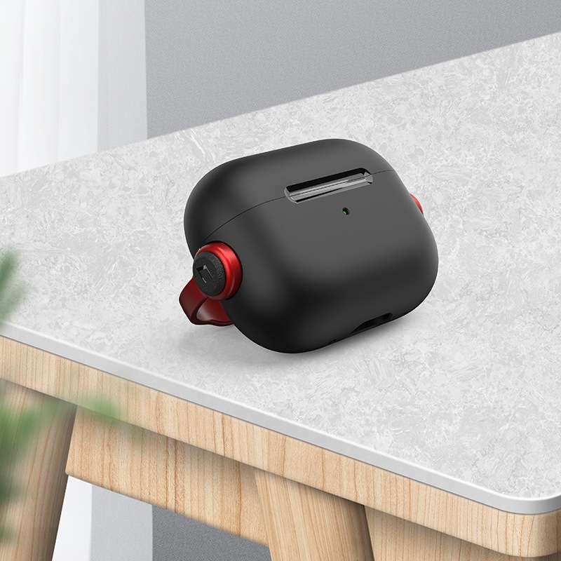 シンプル メンズ 耐衝撃 リング付き AirPods/AirPodsproケース