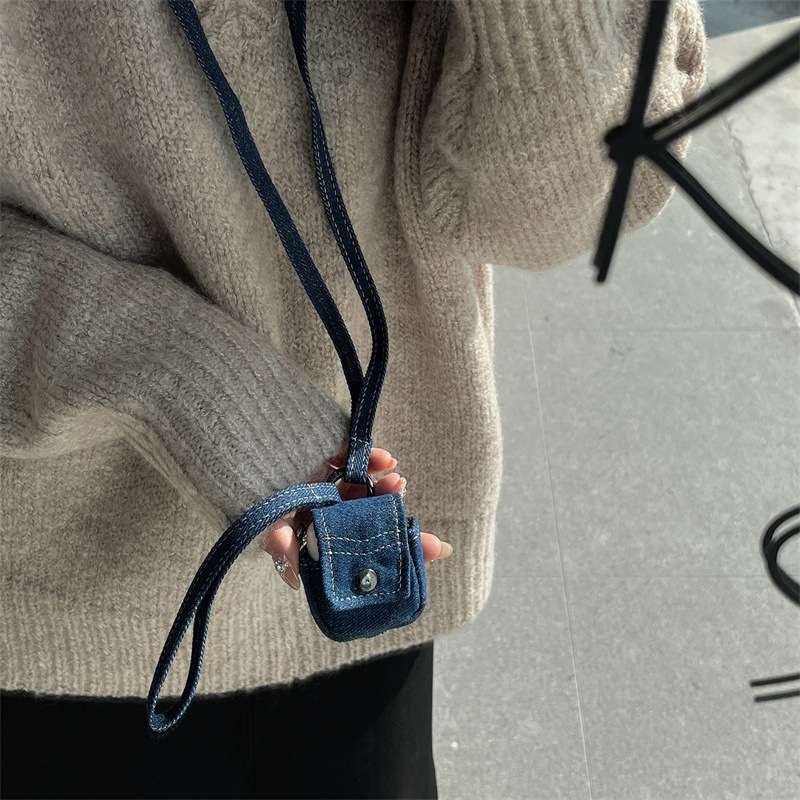 デニムミニバッグ型 AirPods/AirPodsproケース