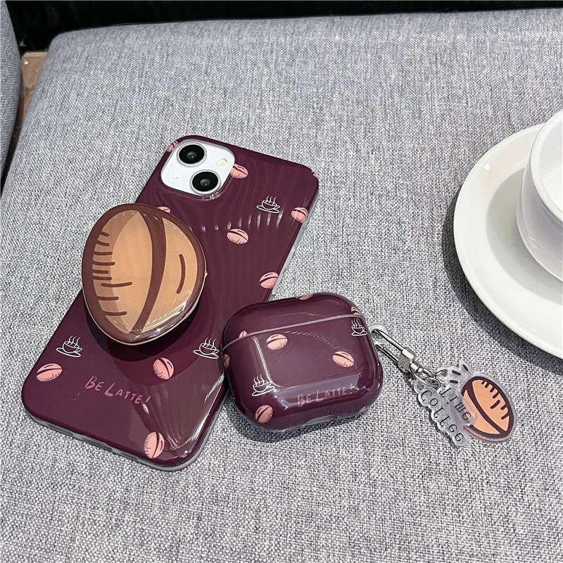 コーヒー豆柄 AirPods/AirPodsproケース