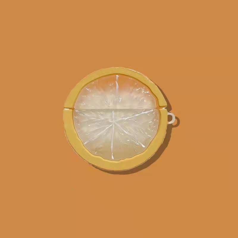 Airpodsケース レモン＆ライム柄 透明 耐衝撃 AirPods ケース