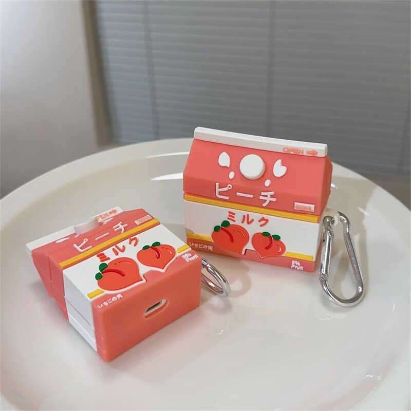 ピーチミルク パック風 AirPods/AirPodsproケース