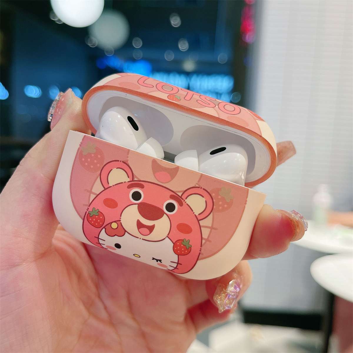【廃盤】AirPodsproケース キティとロッソのかわいいイヤホンケース