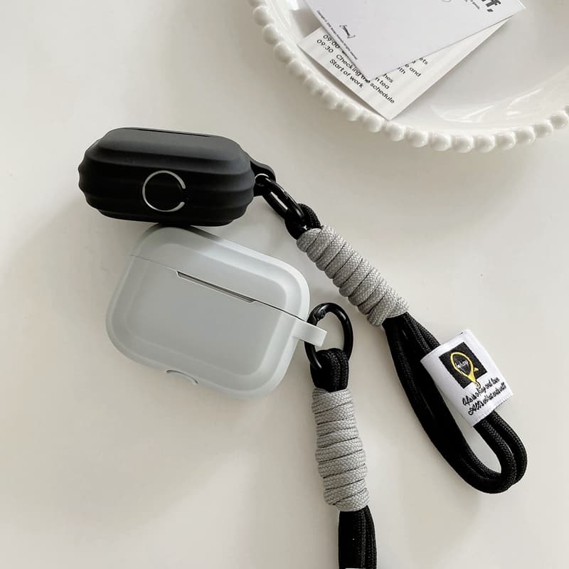 Airpodsケース 編み紐付き保護ポーチ AirPods ケース