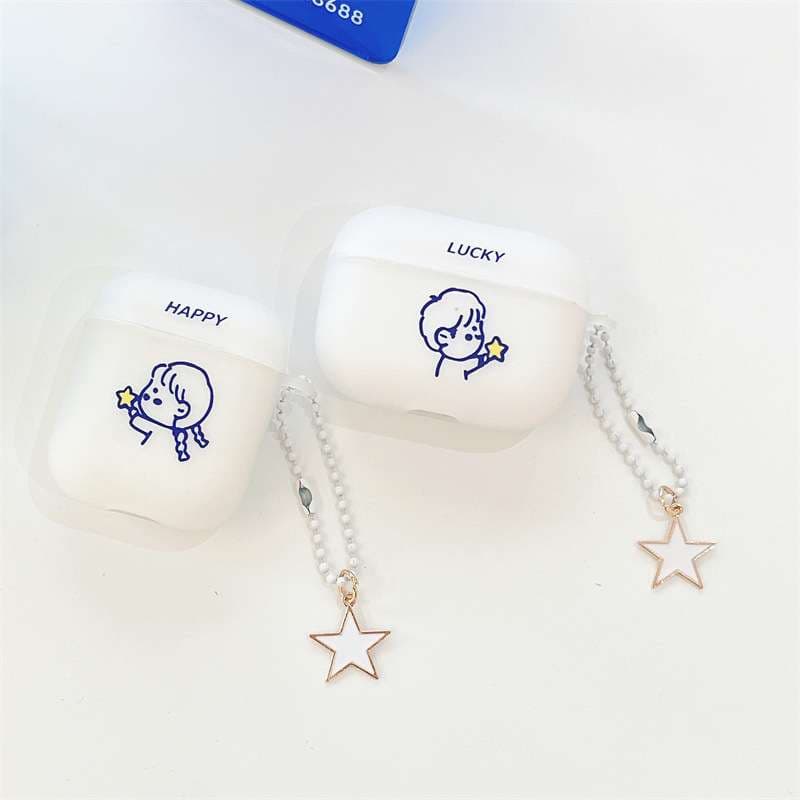 かわいい イラスト シンプル AirPods/AirPodsproケース