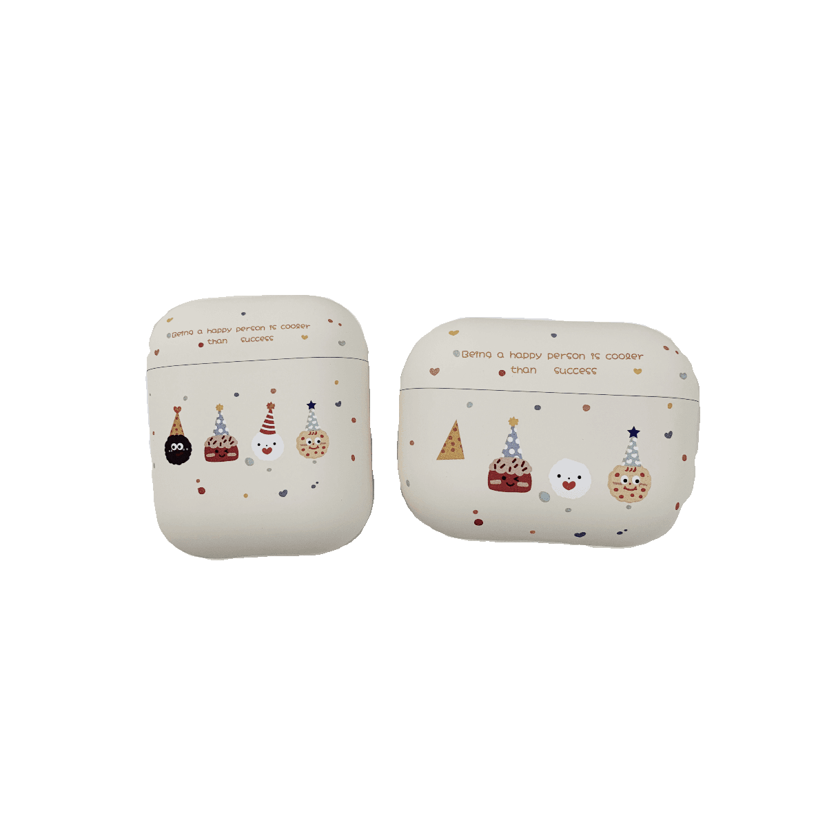 幸せメッセージ付き可愛いキャラクターAirPodsproケース