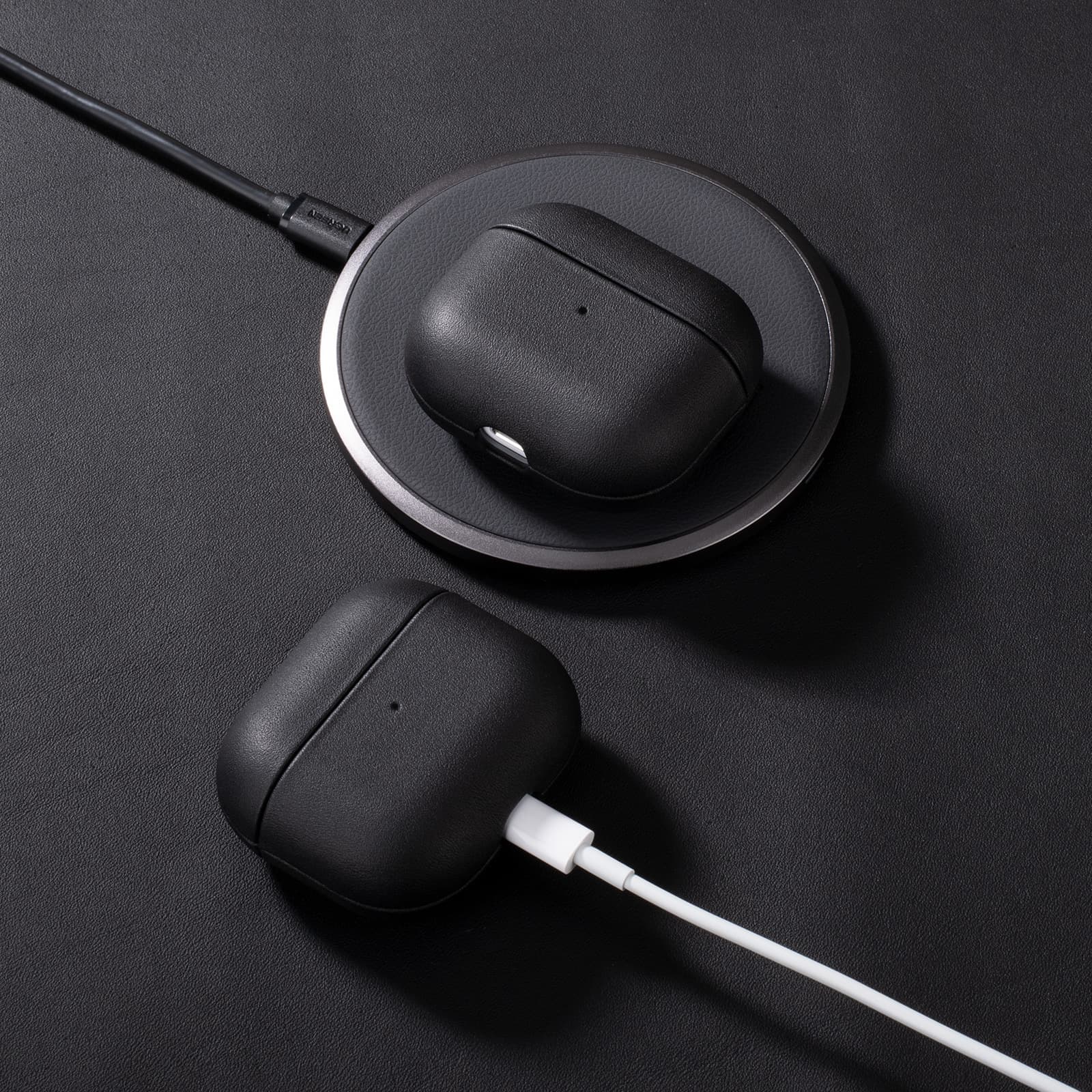Airpodsケース 無線充電対応プレミアムレザーイヤホン保護ケース