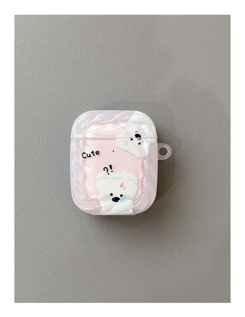 AirPodsproケース かわいい子犬デザインのイヤホンケース