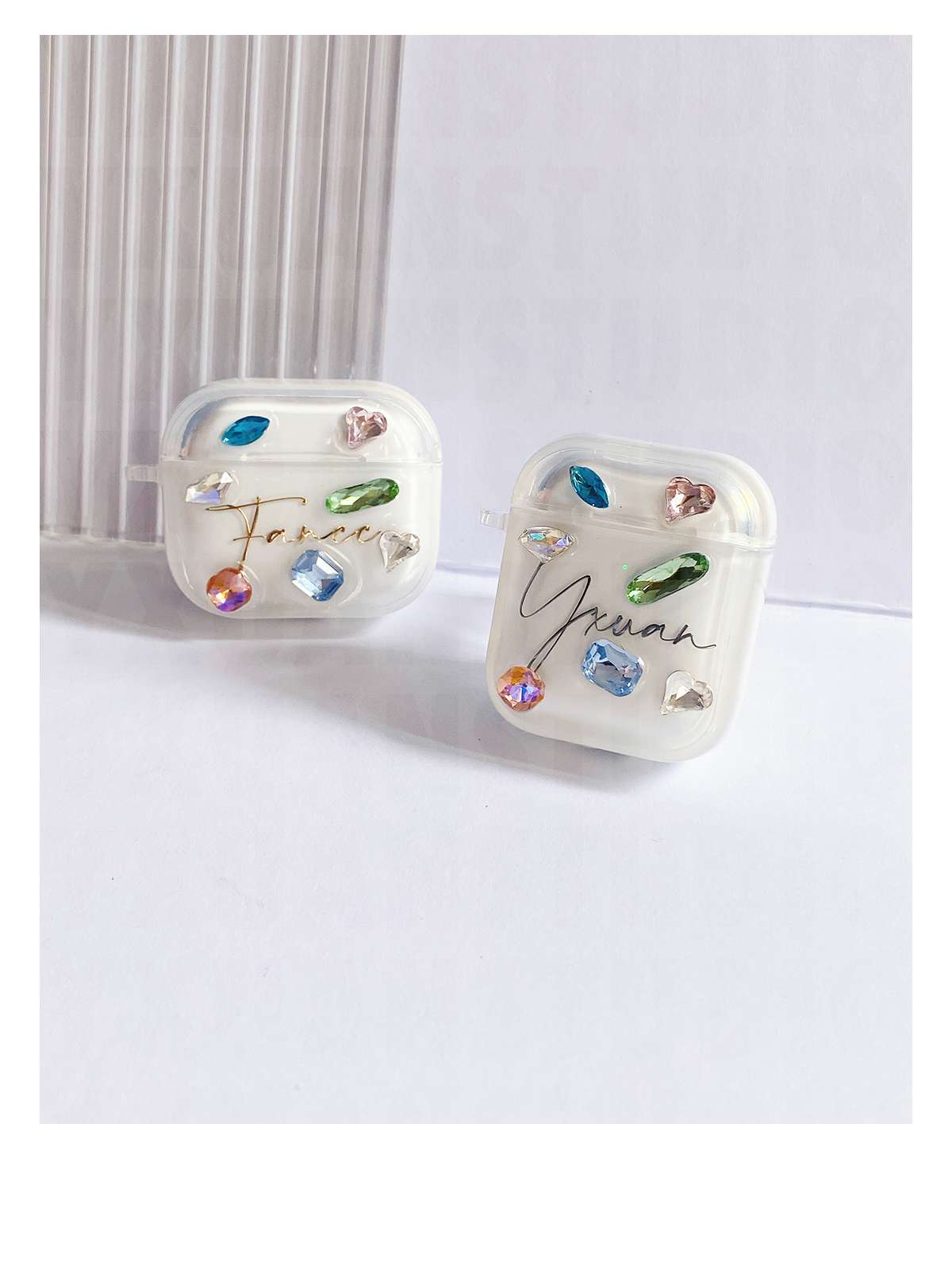 ジュエル風キラキラAirPodsproケース