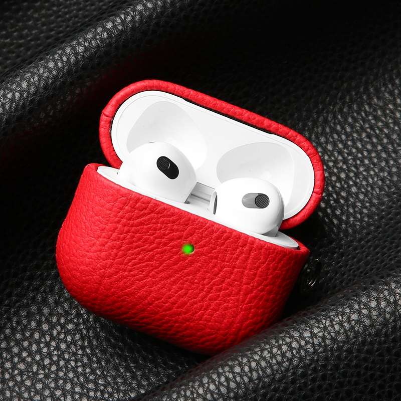 AirPodsケース 高級感あふれるキーホルダー付きイヤホンケース