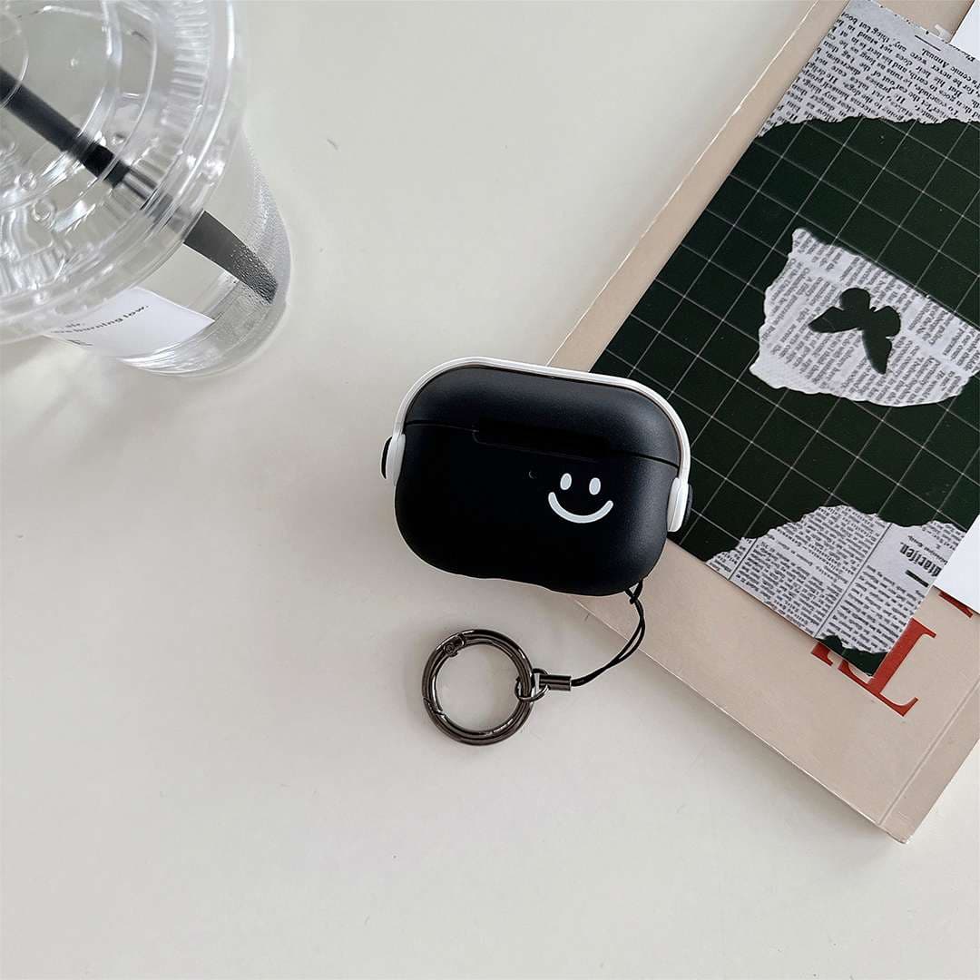 AirPodsproケース にこにこフェイス付きイヤホンケース